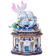 MU 3D Wooden Puzzle Metal Models Kits The Mermaid Palace 3D Metal Puzzles for Adult Building, Sea...