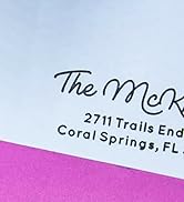 Custom Return Address Stamp – Self Inking Rubber Stamp – 3 Sizes and 8 Designs to Choose from