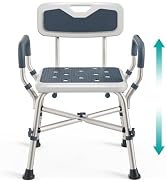 PELEGON Shower Chair (450lb) with Padded Armrests and Back, Shower Chair for Elderly and Disabled...