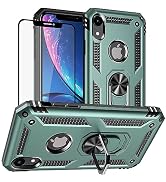 Yiakeng for iPhone XR Case, iPhone XR Phone Case with Screen Protector, Military Grade Protective...