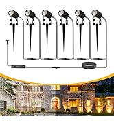 L LOHAS LED Dusk to Dawn Low Voltage Landscape Lighting, 3000K Warm White Outdoor Spotlight with ...