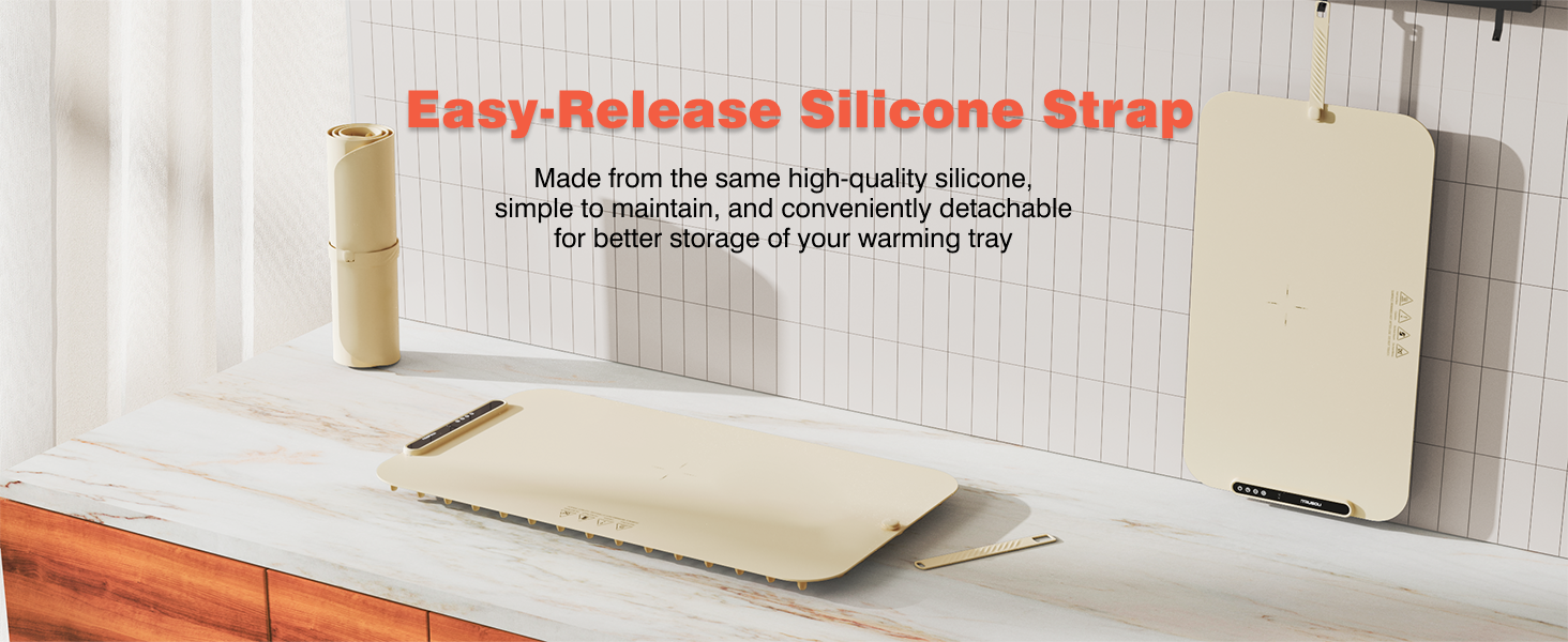 iTRUSOU Silicone Food Warming Mat BW701 Easy-Release Silicone Strap