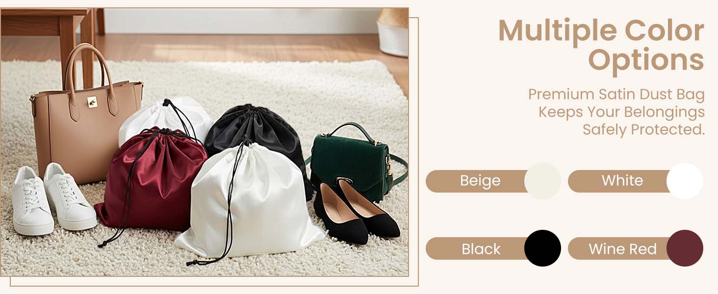 satin dust bags