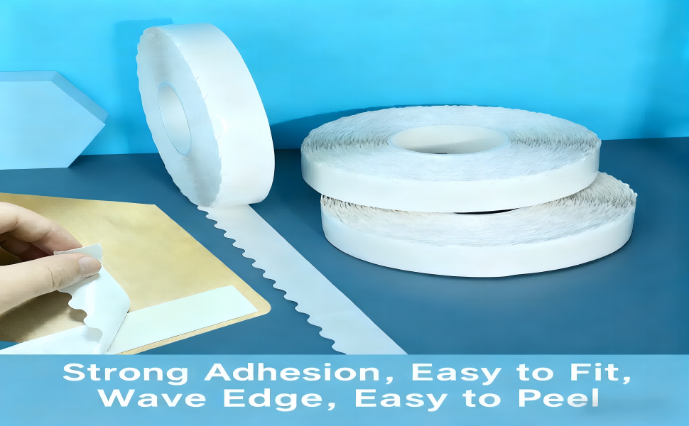 New Wave-Edged Double-Sided Tape: Easy to Remove, Saves Time and Effort!