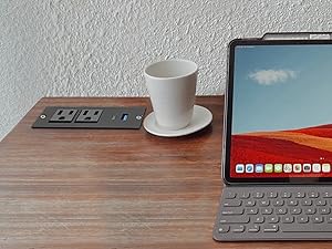 Desk Recessed Power Strip USB C