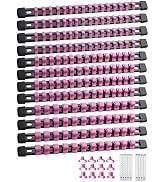 ALOANES 12PC ABS Socket Organizer, Socket Rails Fit 1/2 inch, 3/8 inch and 1/4 inch Drive Hold up...