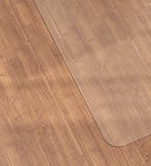 Blvornl Frosted Clear Chair Mat for Hardwood Floor, 34.6"*47.2" Hard Material Office Chair Mat, M...