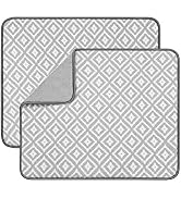 SUBEKYU Dish Drying Mat for Kitchen Counter, Microfiber Absorbent Kitchen Sink Drying Drainer/Rac...