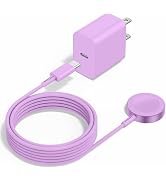 Upgraded Apple Watch Charger, Magnetic Fast Charger, USB C Charger Block Plug Adapter with 6FT iW...