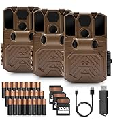 WOSODA 3 Pack Trail Cameras with Night Vision Motion Activated Waterproof,40MP Game Camera,2K HD ...