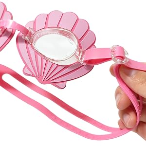 LUV HER Pink Seashell Youth Swim Goggles