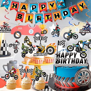 motocross birthday party decorations