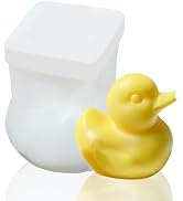 Liobelon Duck Silicone Mold - 3D Duck-Shaped Candle & Chocolate Fondant Mold for Resin, Plaster, ...