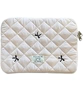 HICARRY Puffy Laptop Sleeve Case Cute Quilted Computer Bag, 13 Inch Bow Embroidery Printed Laptop...