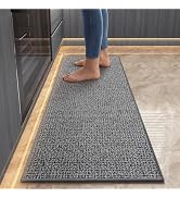 QiCaiJia Kitchen Mats for Floor, Super Absorbent Kitchen Rugs Non Slip Washable, Rubber Backing S...