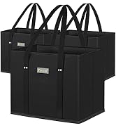 BALEINE 3Pk Reusable Grocery Bags, Foldable Shopping Bags for Groceries with Reinforced Bottom & ...