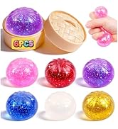 6 Pack Dumpling Squishy Mystery Box, 6 Color Glitter Dumpling Squishy Toys Pack, Dumplings Squeez...