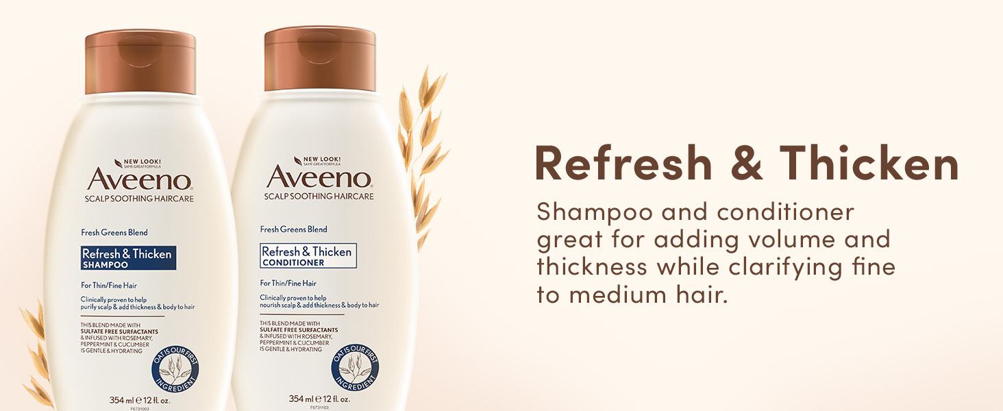Shampoo & conditioner great for adding volume and thickness while clarifying fine to medium hair