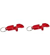 2Pcs Red Can Opener Multi-Function Portable Beer Bottle Opener Keychain Shotgun Tool Aluminum Bee...