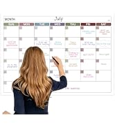Dry Erase Calendar for Wall - Undated 1 Month Big Wall Calendar, 40" x 28", Erasable & Reusable L...