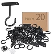 2.5in Ceiling Hooks for Hanging Plants 20Pack Black