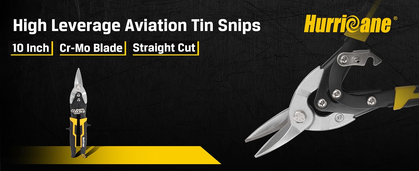 HURRICANE 10 Inch Cr-Mo Aviation tin Snips