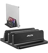 JARLINK Vertical Laptop Stand Holder, Aluminum Double Desktop Stand Holder with Adjustable Dock (...