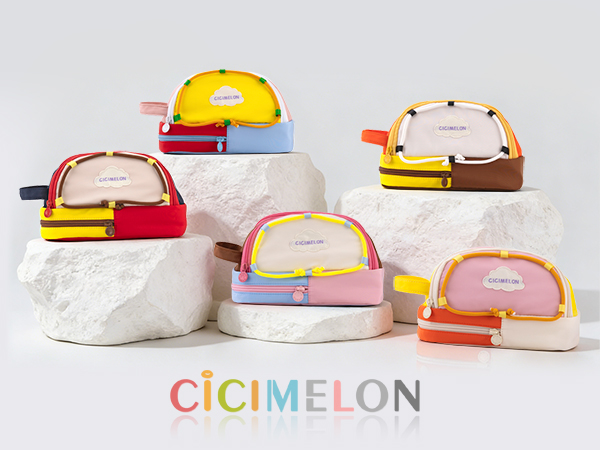 cute colorful school pencil case pouch