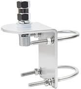 Universal Aluminum Heavy Duty Antenna Mount, Outdoor Antenna Pole Mast Mount Bracket with U-Bolts...