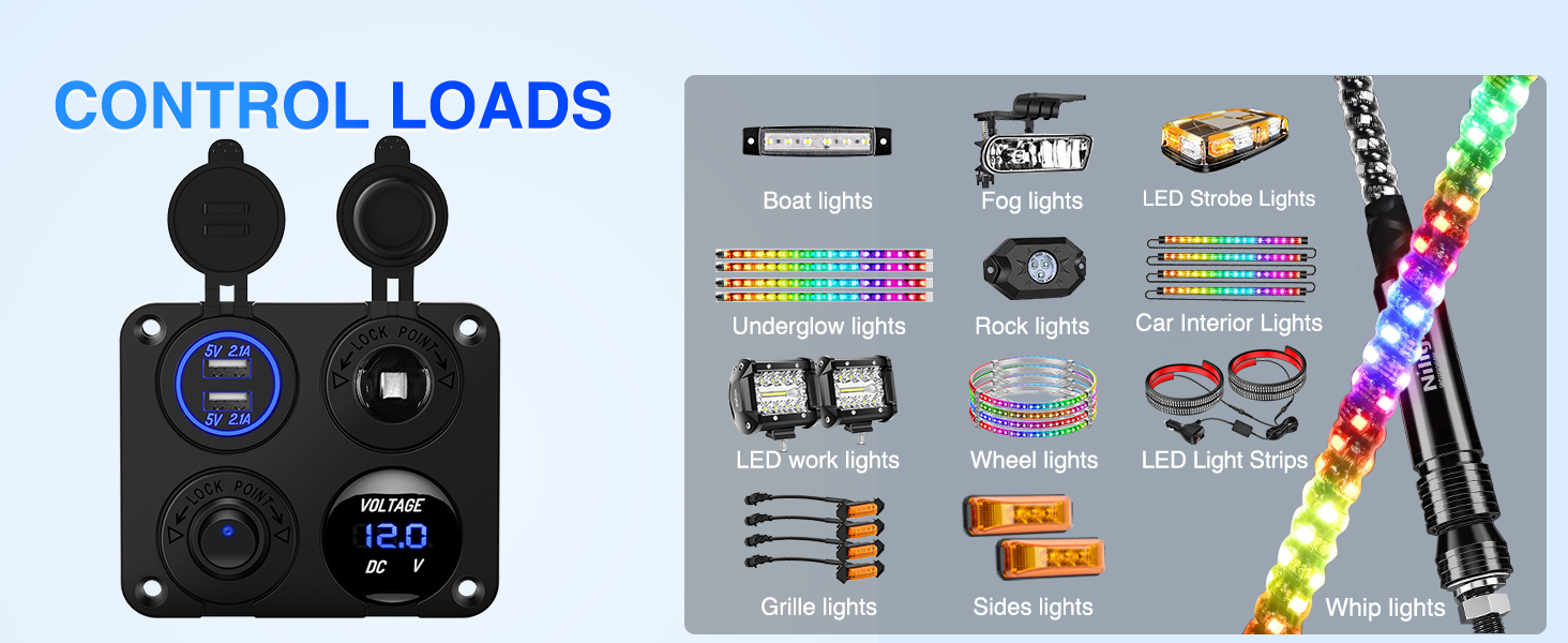4 in 1 multi functional switch panel