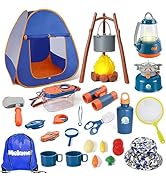 Meland Kids Camping Set with Tent 42pcs - Camping Gear Toy with Pretend Play Tent Outdoor Toy for...