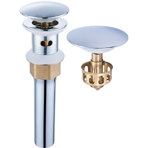 Anti-Explosion And Anti-Clogging Drain Strainer, Sink Drain Assembly With Overflow Polished Chrome,