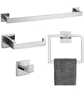 4-Piece Bathroom Hardware Accessories Set, Towel Bar Sets Include Towel Bar Towel Holder Toilet P...