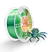 iBOSS Silk Three Color Yellow Green Blue High Speed Shiny PLA+ Filament,1kg 3D Printer PLA Plus F...