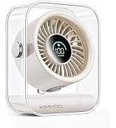 KIMMOO Rechargeable USB Desk Fan, Quiet Table Fan with Turbo Airflow, 100 Speeds, Digital Display...