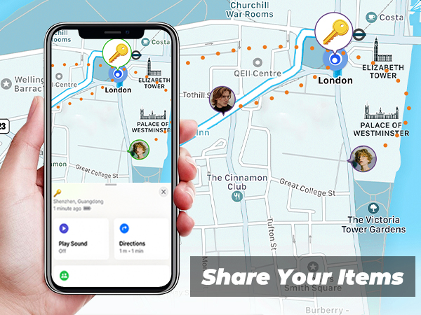 tracker tag iOS only key finder locator sound luggage tracking tags suitcases worldwide replaceable