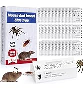 76Pack Mouse & Insect Traps Indoor for Home, Glue Traps for Mice Roach Ant Snake Rats Rodents, St...