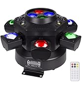 Moving Head DJ Lights, 150W RGBW LED Moving Head Lights, 6 Arms Party Light, 4 in 1 Bee-Eyes Effe...