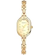 Avaner Women's Bracelet Wrist Watches: Ladies Gold Silver Vintage Retro Oval Face Rhinestones Ele...
