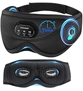 ZHENYEMEI Bluetooth Sleep Mask with Smart Timing, 100% Blackout 3D Contoured Eye Mask for Sleepin...