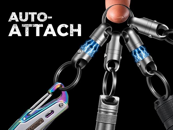 No alignment needed, just bring close for auto-lock