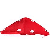 NUOBESTY Kids Mushroom Hat Costume Accessory Red Plush Mushroom Hat Cartoon Party Costume Hat for...