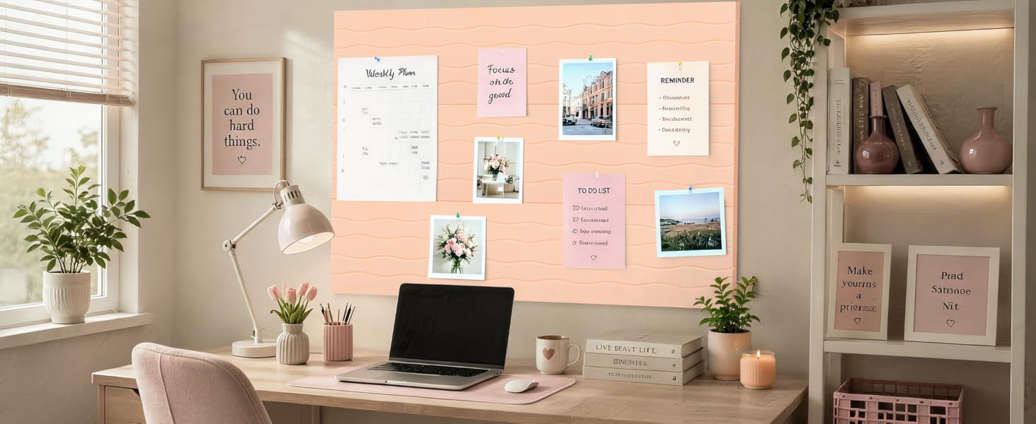 Felt Bulletin Board Tiles 12 Pack, 48" x 36" Cork Board Alternative