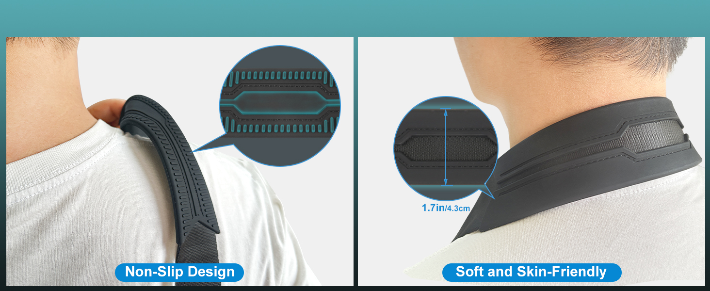 Non-slip soft shoulder strap