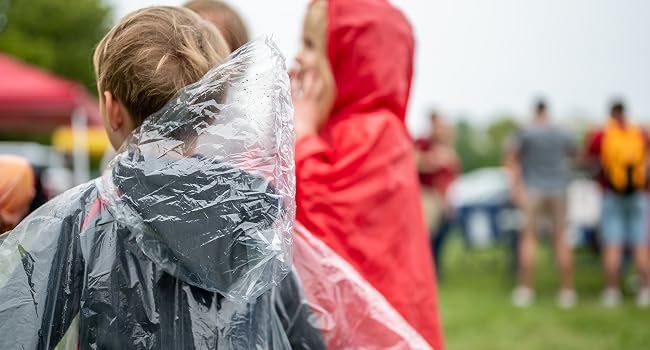 kids in ponchos