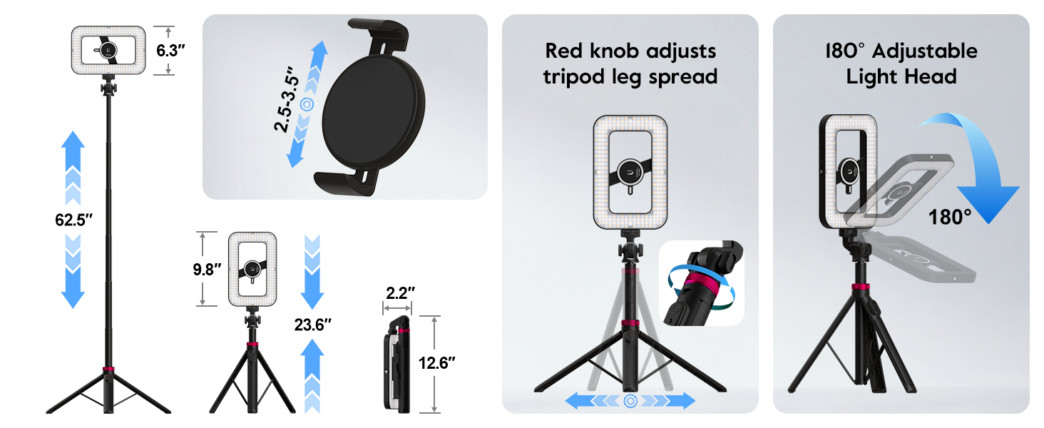 ring light tripod with iPhone