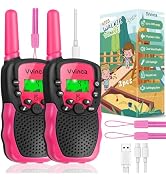 Walkie Talkies for Kids, Rechargeable Halloween Toy for Ages 3 4 5-7 8-12 Year Old Girl Boy with ...