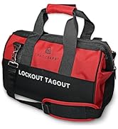 TRADESAFE Lockout Tagout Bag for Loto Devices - Polyester Canvas Lock Out Tag Out Kit Bag, Heavy ...