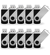 JUANWE 32GB 10 Pack USB Flash Drive Bulk USB 2.0 Thumb Drive Jump Drive Fold Storage Swivel Memor...