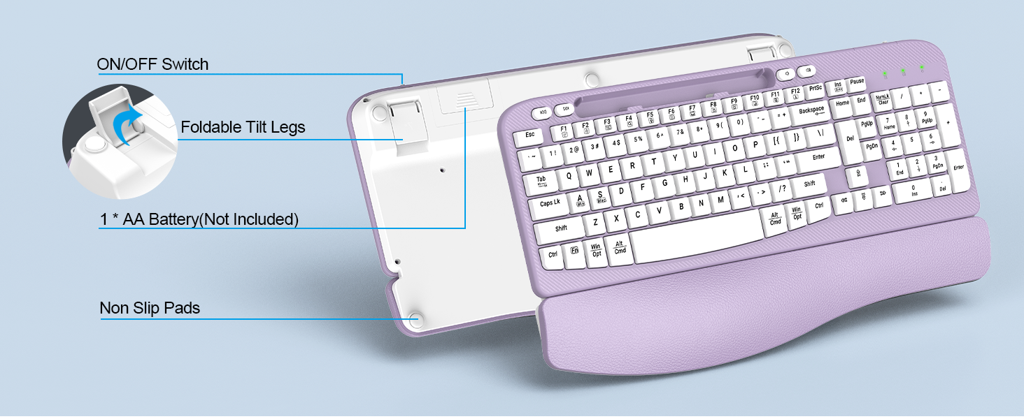 keyboard with wrist rest